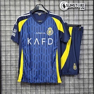 Bộ Quần Áo Đá Bóng CLB Al Nassr Xanh Đen 2024 - Áo Thể Thao Thun Lạnh Mát Mẻ