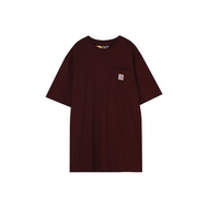 Carhartt T Shirts Mens Burgundy Crew Neck Moderate K87-PRT