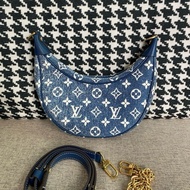 LV路易威登牛仔丹寧月亮包芯片款