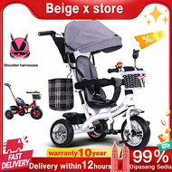 Beige Magic Stroller Baby Tricycle kids Multifunction Stroller Baby Basikal Budak Kanak 2 Tahun Bicy