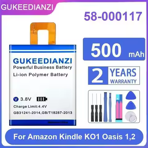 500mAh For Amazon Kindle KO1 Oasis 1 , 2 Premium Replacement Lightweight Tablet Battery 58-000117