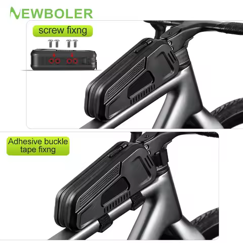 NEWBOLER Gravel Bike Bag Bike Top Tube Bag With Screws Waterproof TPU Cycling Frame Bag For Road MTB