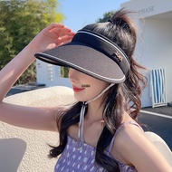 UV Resistant Empty Top Sun Hat for Women's UV Sun Hat Large Brim Sun Hat Face Covering Fashionable Hat