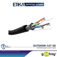 Goobay Outdoor CAT 5e Network Cable, F/UTP,  CCA | Length 100m | Black Cable | 57294