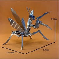 Mantis Model Screw Puzzle 3d Three-Dimensional Punk Model Stainless Steel Assembly Finished Product 