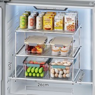 全城熱賣 - 冰箱內部置物架 剩菜分層架子 家用冰櫃 隔層隔板 浴室 廚房碗盤側面收納架
