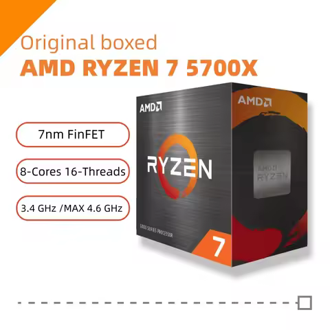 Original boxed Ryzen 7 5700X Desktop Processor 3.4 GHz 8-Cores 16-Threads Unlocked 7NM L3=32M AM4 CP