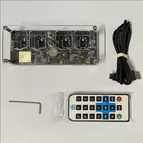 QS27 Nixie Tube Clock Plug-In Type With Small Speaker And Wifi Without Luminous Tube