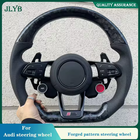 For Audi R8 dual key S4 S5 R8 A3 A4L A5 A6L A8 Q3 Q5 Q7 Q5L Q8 custom forged pattern steering wheel 