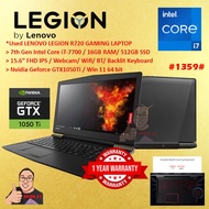 #1359 *Used / Second Hand / Recon LENOVO LEGION R720 Gaming 7TH I7-7700H 16GB 512SSD GTX1050Ti W11