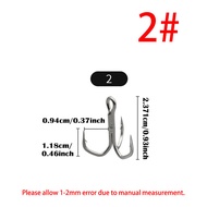5X Strong Treble Hooks 20~100Pcs Saltwater Fishing Triple Hook Round Bend Crankbait Spinners Hard Lu