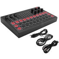 M9 Sound Card Live Sound Card Live Broadcast Equipment Sound Card +Color Lights Compatible with Mult