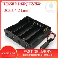 18650 x 4 Battery Holder Plastic Battery Holder Storage Box Case for With DC 5.5 * 2.1 mm power plug