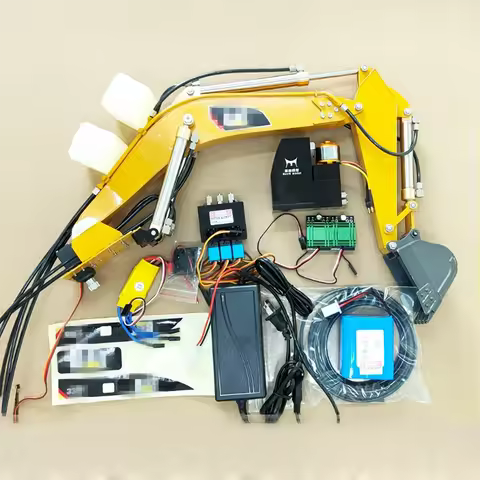 RC Excavator Metal Hydraulic Machine Arm HUINA 580 RC Excavator Upgrade Hydraulic Pump Integrated Oi