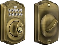 Schlage BE365 CAM 609 Camelot Keypad Deadbolt, Antique Brass