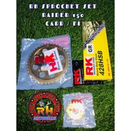 RK SPROCKET SET WITH CHAIN FOR Raider150 Carb/Fi 4Be