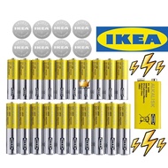 IKEA Battery Alkaline Bateri AA AAA 1.5V 3V 9V LR6 LR03 6LR61 CR2032 ALKALISK for Toy / Clock / Remo