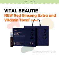 VITAL BEAUTIE NEW Red Ginseng Extra and Vitamin 'Hwal' (30days) Korean Beauty Health Revital Supplements Multivitamin for Men Man Ampoule Essence Candy Powder Stick  VitaminC D E B