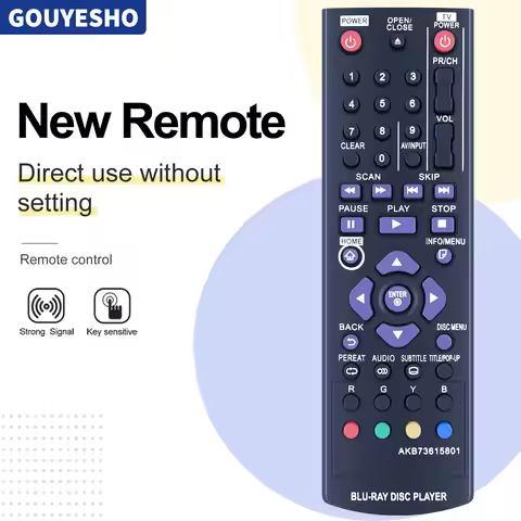 NEW Remote Control AKB73615801 For DVD Blu-ray Player BP320 BP320N BP325W BP200 BP220 BP125 BD550 BD