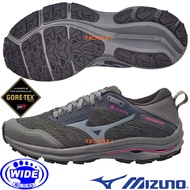 Mizuno 218022 Black Gray X Pink GORE-TEX Waterproof Jogging Shoes (Wide Last) [Windproof, Waterproof
