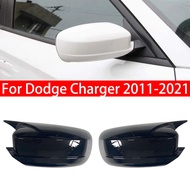 For Dodge Charger 2011-2021 Car Rearview Side Mirror Cover Wing Cap Exterior Sticker Door Horn Rear View Case Trim Carbon Fiber