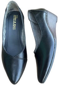 Giày bít Da Bò Thật Mũi Nhọn anh duy Trơn Siêu Êm - FORM CHUẨN - CÓ BẢO HÀNH