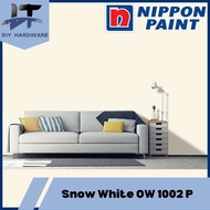 1L / 5L Nippon Paint Snow White OW 1002 P For Interior Wall Paint（Satin Glo / Easywash / Super Matex