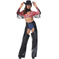 M-XL Cos70s Retro Denim Costume for Music Festivals