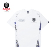 AAPE Flagship Store Mens Spring/Summer Camouflage Stitching Letters Print Loose Thin Short-Sleeved T