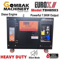 EUROX 7.0KW/7000Watt Diesel Sound Poof Generator TDH8503 - Heavy Duty - 6 Months Local Warranty -