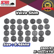 YAMAHA X MAX/KTM/Z800/R1 VALVE SHIM-9.48MM (1.60-2.85MM)