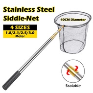 🔥READY STOCK🔥Jaring Ikan Sauk Ikan Sauk Ikan Besar Stainless Steel Retractable Fishing Net Sauk Udan