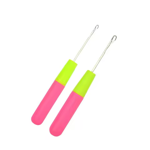 1 Pc 0.57cm/0.38cm Dreadlock Knitting Hook Crochet Hook Plastic Crochet Hook Needle Hair Weaving Cro