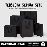 HITAM (ALL Size) Plain Black Paper Bag ALL Sizes/Paper Bag Gift Packing Uniform/Paper Bag Jumbo Mini Small Online Shop