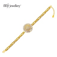 MJ Jewellery Gold Sunflower Bracelet T79 , 375 Gold & 916 Gold