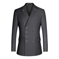 GUKENRO Blazer For Men Pure Color Plus Size American Design Professional Office Business Evening Din