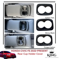 Honda Civic FE 2022-Present Rear Seat Cup Holder Protector Cover For Civic FE Car Accessories
