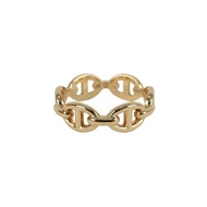 愛馬仕 Chaine d'Ancre Enchainee 戒指 18K 黃金 - 01447