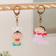 蠟筆小新壓克力鑰匙圈-阿呆 小白 小新吊飾