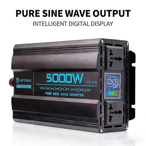 Pure Sine Wave Inverter DC 12V 24V 48V 60V to AC 220V 50Hz/60Hz 2000W 3000W 4000W 5000W Solar Car Po