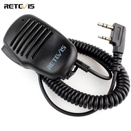 Retevis 2 Pin Speaker bahu untuk Baofeng UV-5R 888S Retevis RT22 RT21 RT19 H-777 H-777S RT15 RT22S R