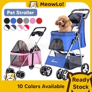 MeowLo Japanese 4 Wheel Pet Stroller Cat Trolley Dog Trolley Dog Pram Cat Stroller Dog Stroller Pet 