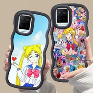 MERAH D-17 Sailor Moon Pink red Casing for VIVO V30 Y02a Y21a Y02t Y02 Y21s Y21 Y21t Pro 5G black