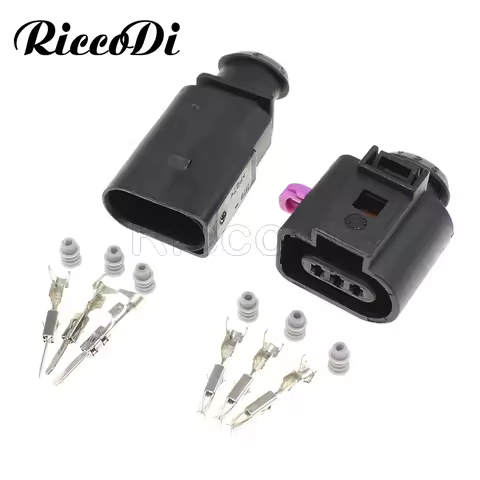 1-20 Sets 3 Pin Female And Male 1.5mm Auto Temp Sensor Plug Deflation Valve Plug Waterproof Connecto