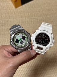 Casio G-Shock 灰綠色 白色