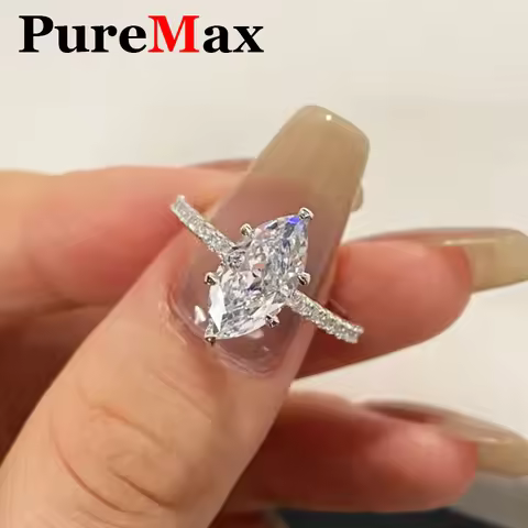 Luxury 2ct 3ct Marquise Moissanite Ring for Woman 925 Sterling Silver Ring Woman's Moissanite Diamon