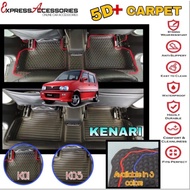 🔥NEW🔥PERODUA KENARI DEVIL BLACK DIAMOND 5D PLUS CAR MAT CAR FLOOR CARPET (2 Design)