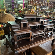 Golden Teak Altar Table 9 Sides 3 Inches