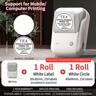 NIIMBOT B31 B1 Thermal Printer Sticker Label Waterproof Floral Tea Packaging Custom Barcode