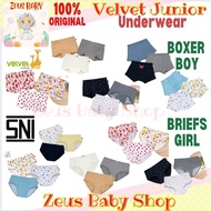 Velvet JUNIOR UNDERWEAR BOXER BRIEF BOY GIRL CHILDREN'S UNDERWEAR CONTENTS 3 | Girls panties | Boy's